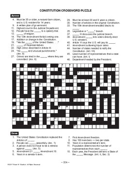 constitution crosswords