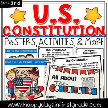 Preview of U.S Constitution Activities/Worksheets/Student Booklet 1st/2nd/3rd Grade