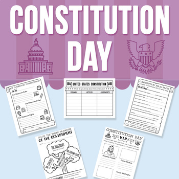 Preview of Constitution Day Activity Printable and Digital Easel