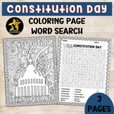 Constitution Day Activities 4th Grade Word Search Coloring