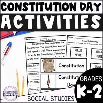 Preview of Constitution Day Activities for Kindergarten & 1st Grade - Worksheet Word Search