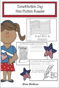 Preview of Constitution Day Activities For Elementary Non Fiction Emergent Reader Booklet