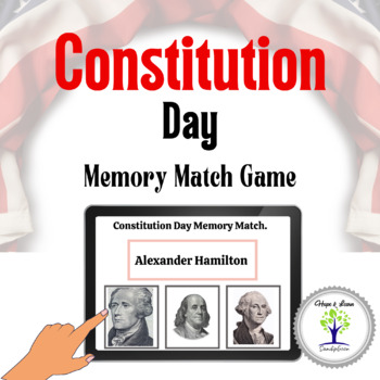 Preview of Constitution Day Activities Memory Match Game Boom Cards