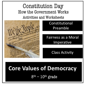 Preview of Constitution Day Activities Middle and High School | Activities and Worksheets