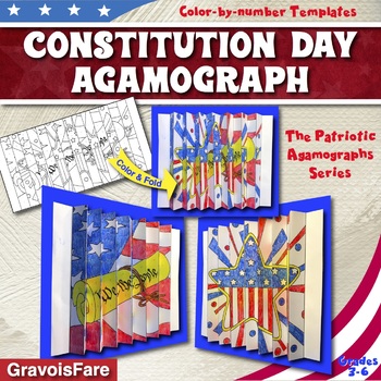 Preview of Constitution Day Activity Craft: U.S. Constitution Agamograph (Bulletin Board)