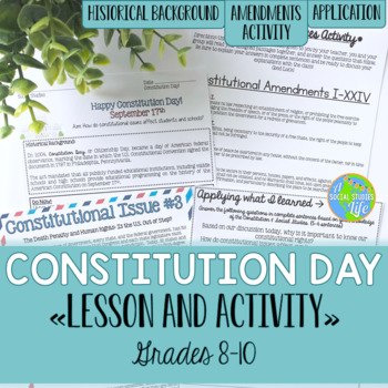Preview of Constitution Day Activity