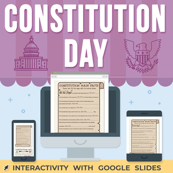 Preview of Constitution Day Activity Google Slides