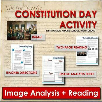 Preview of Constitution Day Activity | Image Analysis + Non-Fiction Reading | No Prep