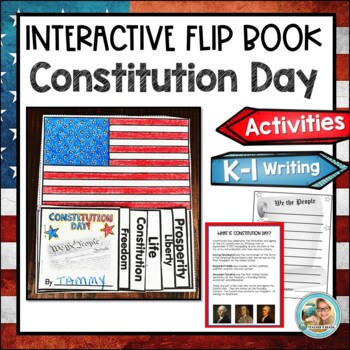 Preview of Constitution Day Activities for Kindergarten & 1st Grade | FLIP BOOK