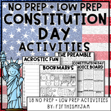 Constitution Day Activity Pack with Editable Bingo Cards
