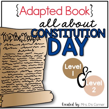 Preview of Constitution Day Citizenship Day Interactive Adapted Books for Special Education