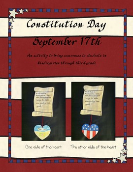 Preview of Constitution Day: An activity to bring awareness in K-3