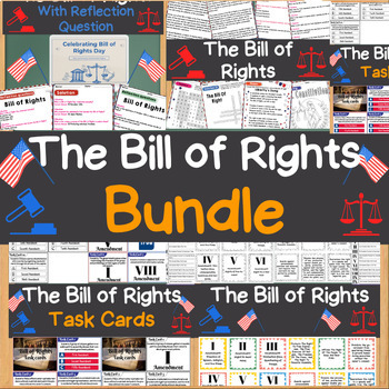 Preview of Constitution Day Bill of Rights Scenario Bundle 40% off - Activity Project