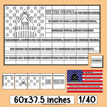 Preview of Constitution Day Bulletin Board Activities We the People Craft Coloring Pages