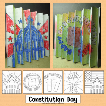 Preview of Constitution Day Craft Agamograph Art Activities Kindergarten Bulletin Board U.S