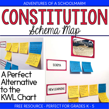 Preview of Constitution Day Free Resource - Schema Map (alternative to KWL Chart)