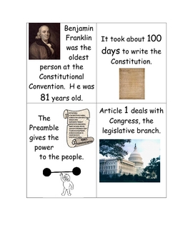 Preview of Constitution Day Go Fish card game
