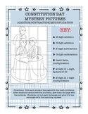 Constitution Day Math Mystery Pictures Addition Subtractio