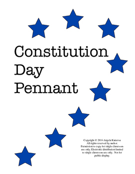 Preview of Constitution Day Pennant