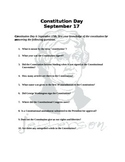 Constitution Day Q&A with Answers