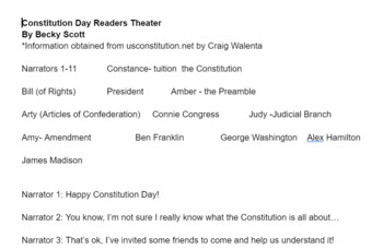 Preview of Constitution Day Reader's Theater
