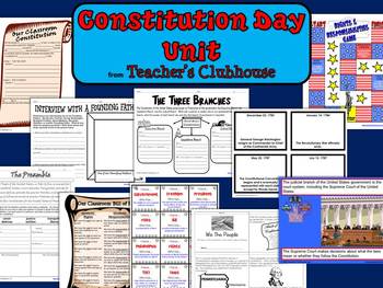 Preview of Constitution Day Unit from Teacher's Clubhouse