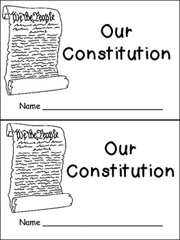 constitution day very easy emergent reader kindergarten color and