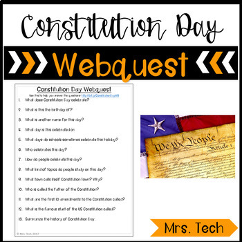 Preview of Constitution Day Webquest