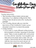 Constitution Day Writing Prompts K-5