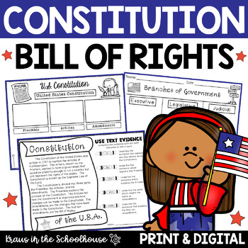 Preview of Constitution Day and Bill of Rights Activities and Worksheets