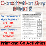 Constitution Day by the Numbers Math Activity Bundle Doodl