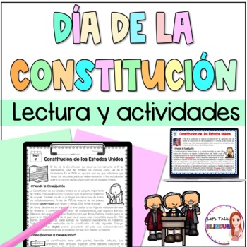 Preview of Constitution Day reading comprehension in Spanish - Día de la Constitución