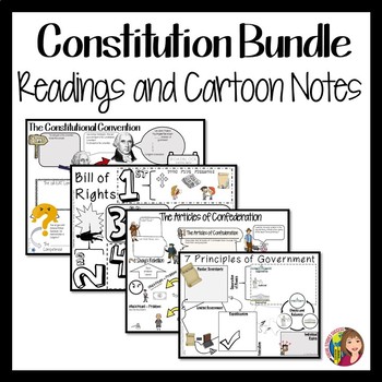 Preview of Constitution Unit Doodle Notes Bundle Constitutional Convention - Bill of Rights