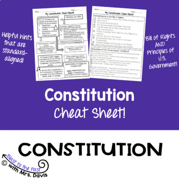 Preview of Constitution Editable Cheat Sheet