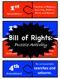Constitution Era, Bill of Rights, Puzzle Piece Activity