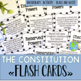 Constitution Flash Cards - Black and White