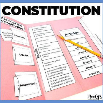 Preview of The US Constitution Lap Book - United States Constitution Day Activity