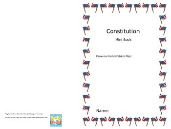 Preview of Constitution Mini Book