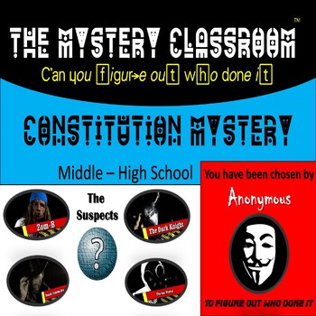 Preview of Constitution Mystery - Middle - High School | The Mystery Classroom