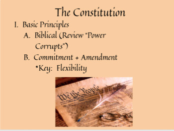 Preview of Constitution Notes Google Slides Distance Learning