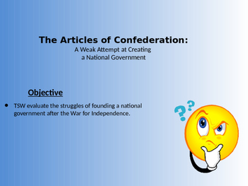 Preview of Articles of Confederation PowerPoint Notes