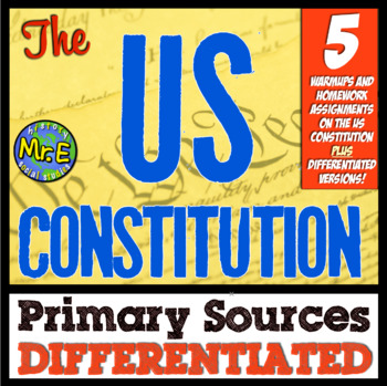 Preview of Constitution Reading Passages | Differentiated Constitution Primary Sources