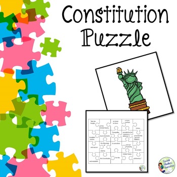 Preview of Constitution Puzzle