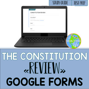 Preview of Constitution Review GOOGLE FORMS DISTANCE LEARNING