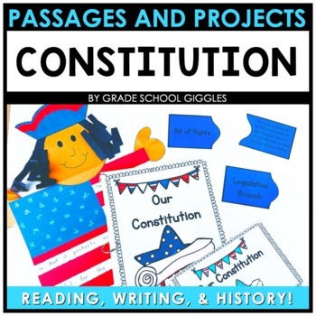 Preview of The US Constitution Day Activities 2nd & 3rd Grade, Reading Comprehension & More