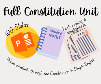 Preview of Constitution Unit Bundle for Law, Government, US History, and Civics Classes