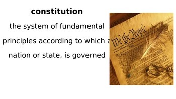 Preview of Constitution Vocabulary