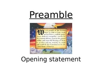 Preview of Constitution Vocabulary Word Wall