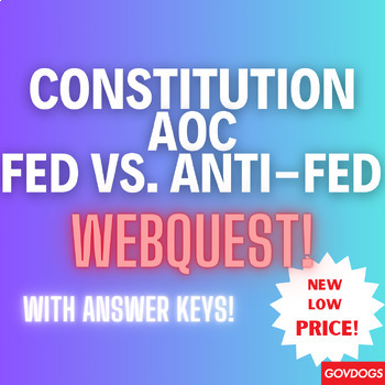 Preview of Constitution WebQuest | Answer Key & Links included!