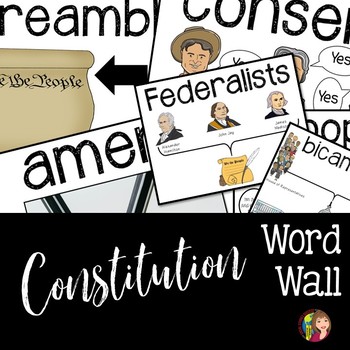 Preview of Constitution Word Wall Terms for US History